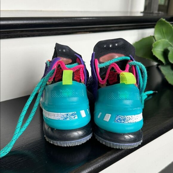 Nike LeBron 18 Low Basketball Shoes – Purple Teal Neon – Men’s Size 6 main image 5